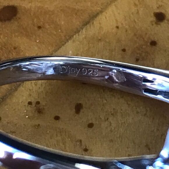 African Amethyst Sterling Silver Carved Ring Size 9 - Picture 6 of 9